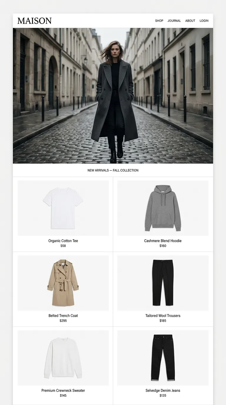 A boring traditional e-commerce product gallery.